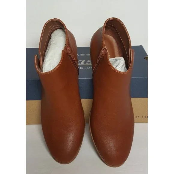 WOMEN'S G. H. BASS SHOES SIZE 6 NINA BOOTIES WHISKEY COLOR NEW/BOX - Picture 4 of 12